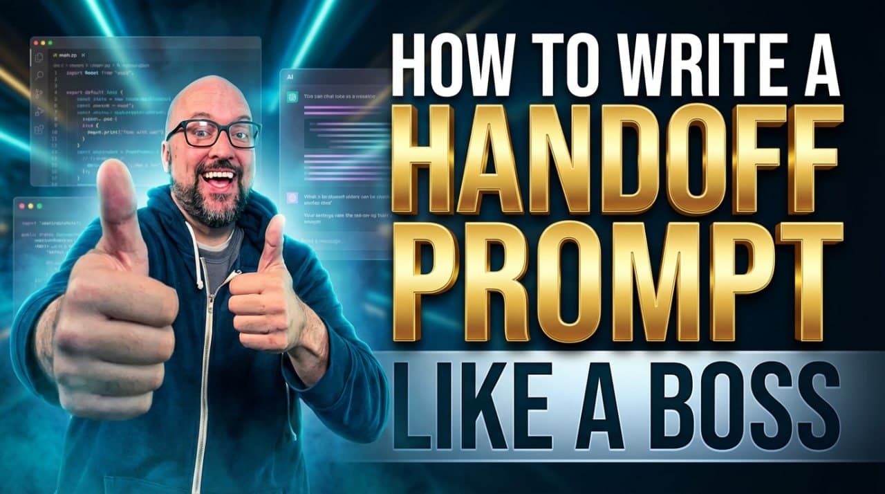 AI handoff prompt template for Claude Code sessions